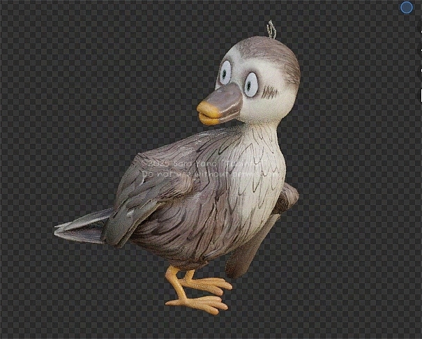 鴨のカモミール。3Dでの制作完成